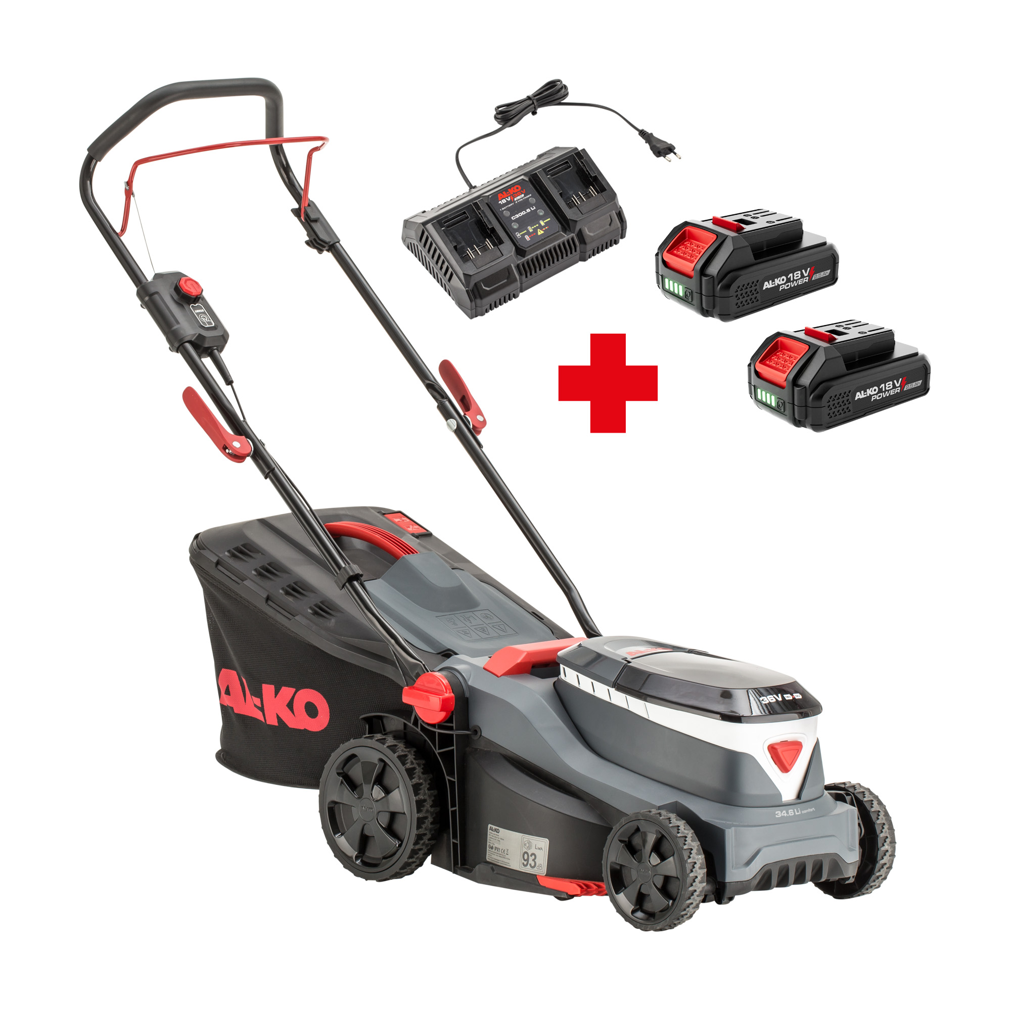 AL-KO Akku-Rasenmäher 34.6 Li Comfort inkl. 2 Akku und Ladegerät