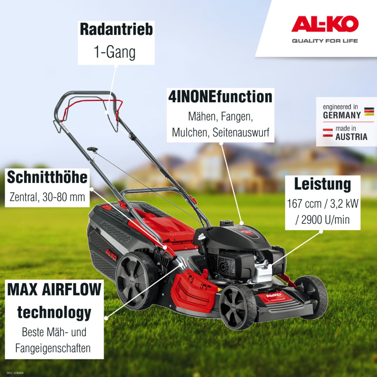 AL-KO Benzin-Rasenmäher 51.9 SP-H Highline – Bild 2