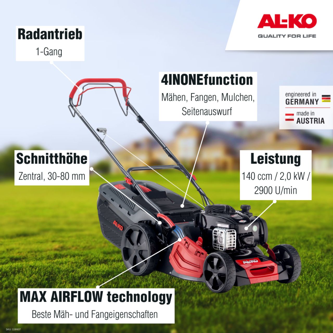 AL-KO Benzin-Rasenmäher Comfort 46.0 SP-B – Bild 3