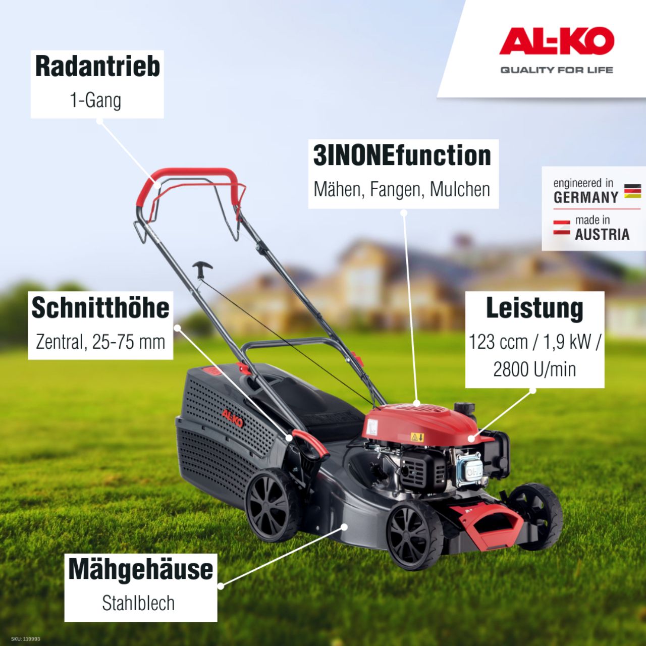 AL-KO Benzin-Rasenmäher Comfort 42.1 SP-A – Bild 2