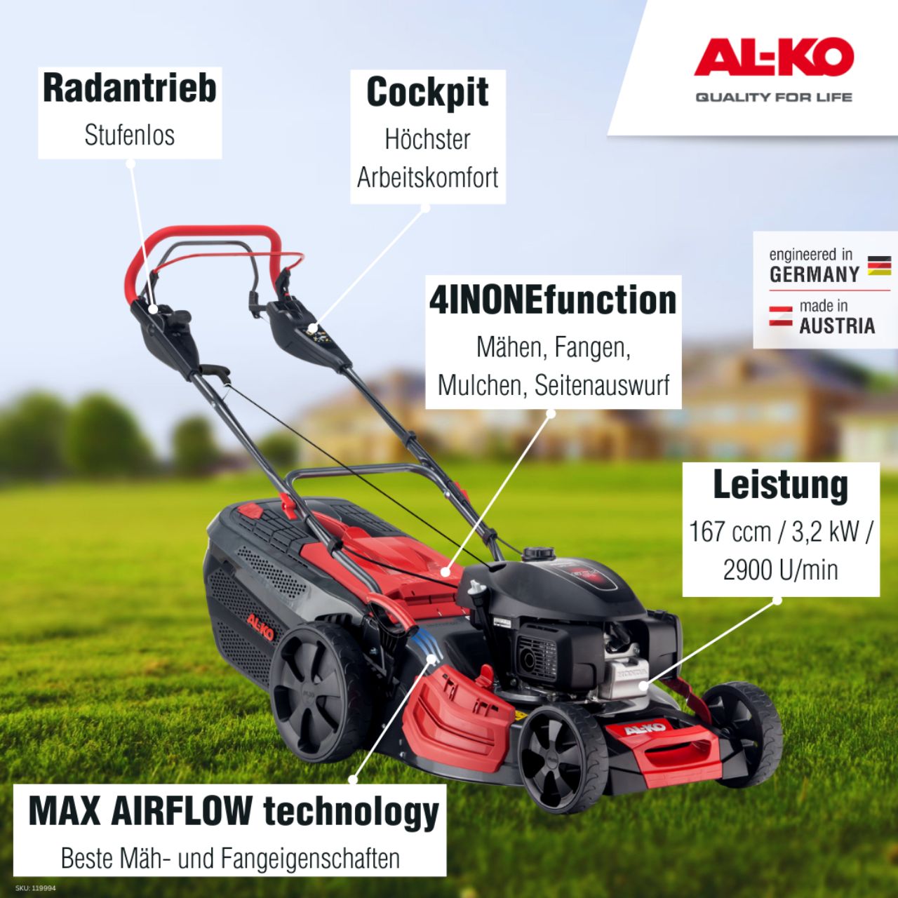AL-KO Benzin-Rasenmäher Premium 521 VS-H – Bild 2