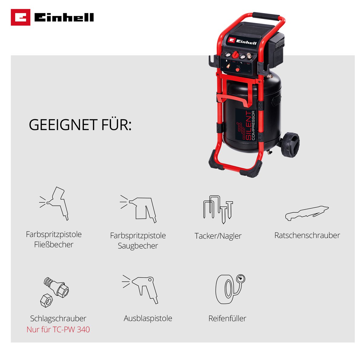 Einhell Kompressor TE-AC 270/50 Silent – Bild 9