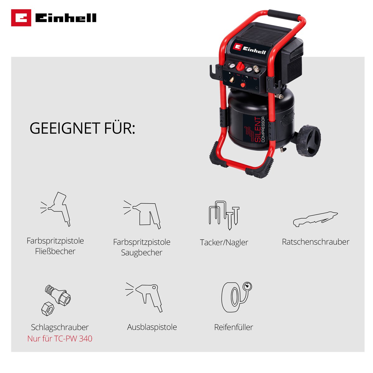 Einhell Kompressor TE-AC 240/24 Silent – Bild 8