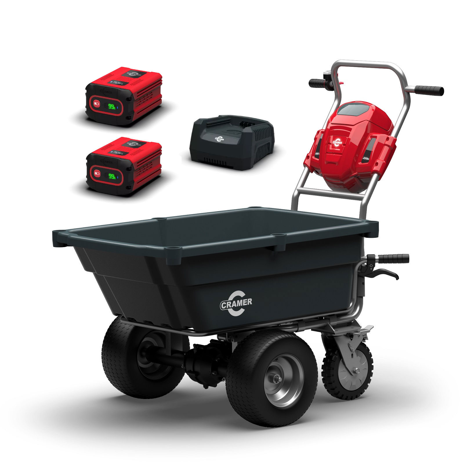 Cramer 82UC Akku-Schubkarre Set 2x Akku+Ladegerät