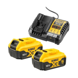 DeWALT Akku Kit 18 Volt | 2x Akku 5 Ah und 1x Schnellladegerät
