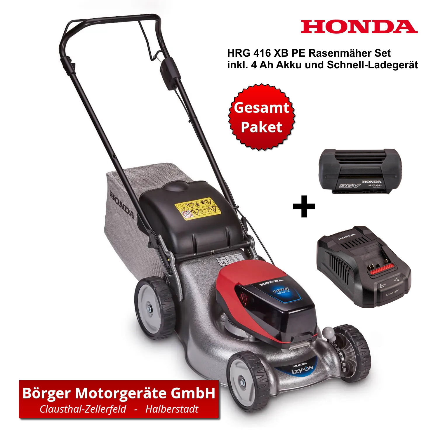 Honda HRG 416 XB PE Akku-Rasenmäher Set – Bild 2