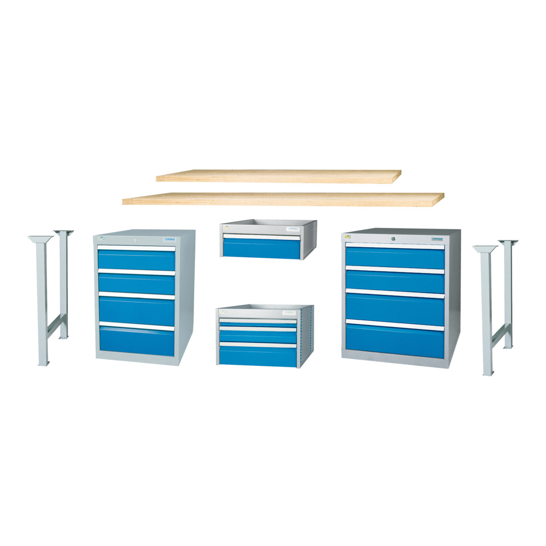 Bedrunka+Hirth Schubladenschrank T736 R 24-24 mit 4 Schubladen 2x150 mm, 2x200 mm