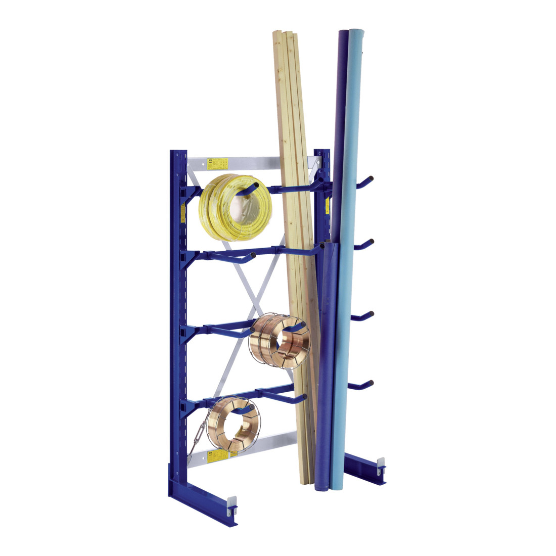 Bito Kragarmregal Set / NT400 IPE100 TypL G H1980xL1115xT500 mm, einseitig enzianblau