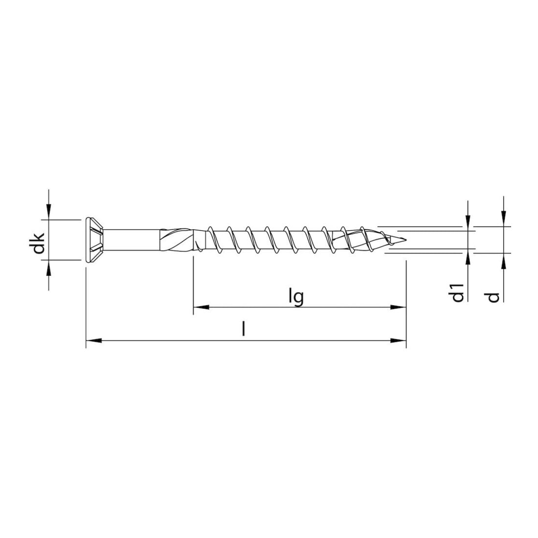 HECO HTP Terrassenschraube 5,0x 50 A2 Senkkopf HD TG HP – Bild 2
