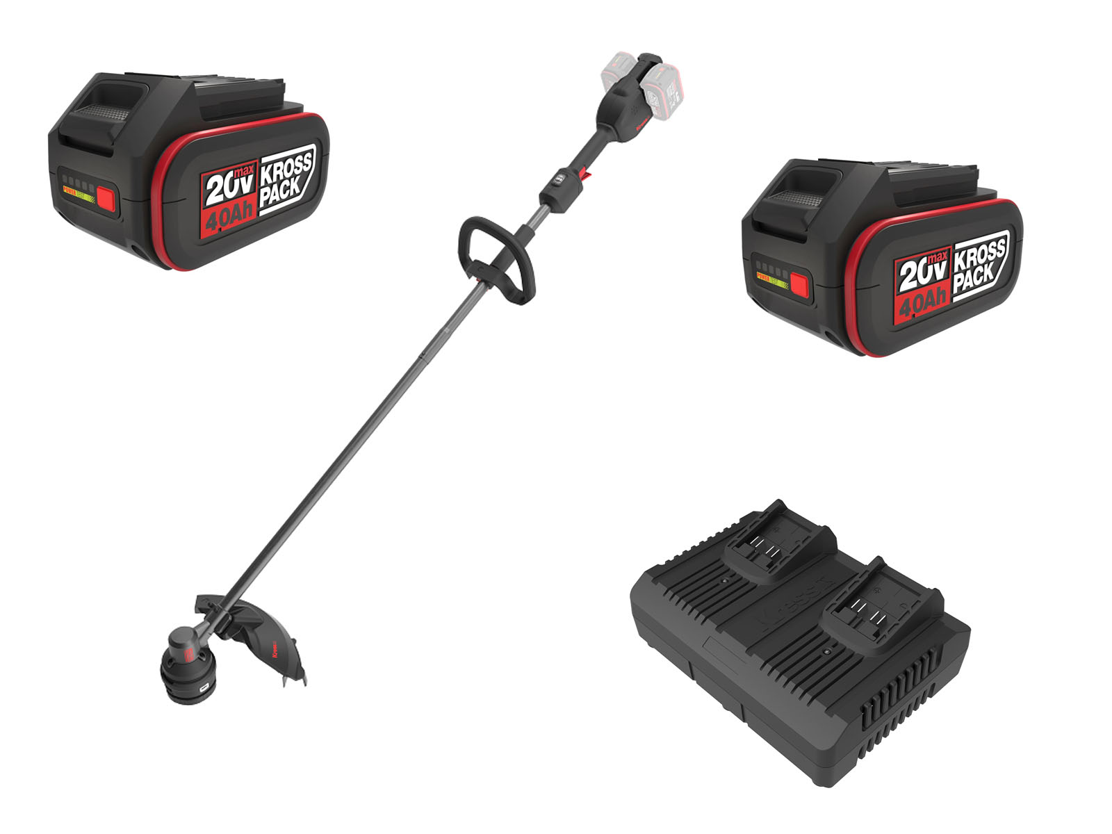 Kress KG154E Akku-Trimmer 20V inkl. 2x Akku | Ladegerät