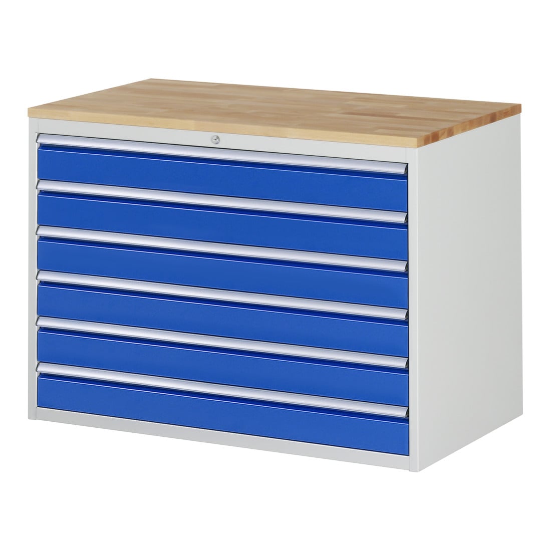 Rau Schubladenschrank Buche-Top und 6 x Schubl.-XXL 6x120mm